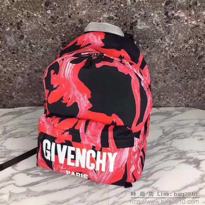 GlVENCHY紀梵希 2019年新款 爆款 帆布背包 配頭層牛皮 織帶＋兩顆小金屬五角星 休閒雙肩包 潮人必備款  tsg1214